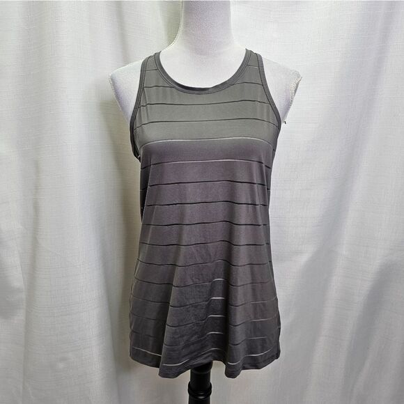 Athleta Gray Burnout Racerback Tank Size Small - Picture 1 of 7